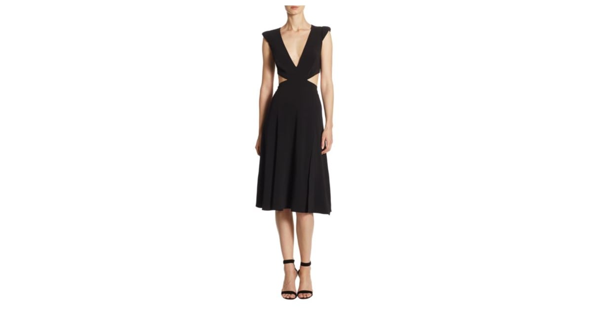 Halston Flowy Knee Length Dress This Dress Trend Is Unexpected
