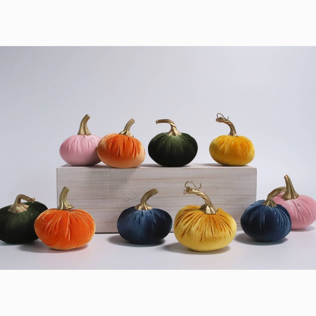 For Cosy Fall Decor: Small Velvet Pumpkins