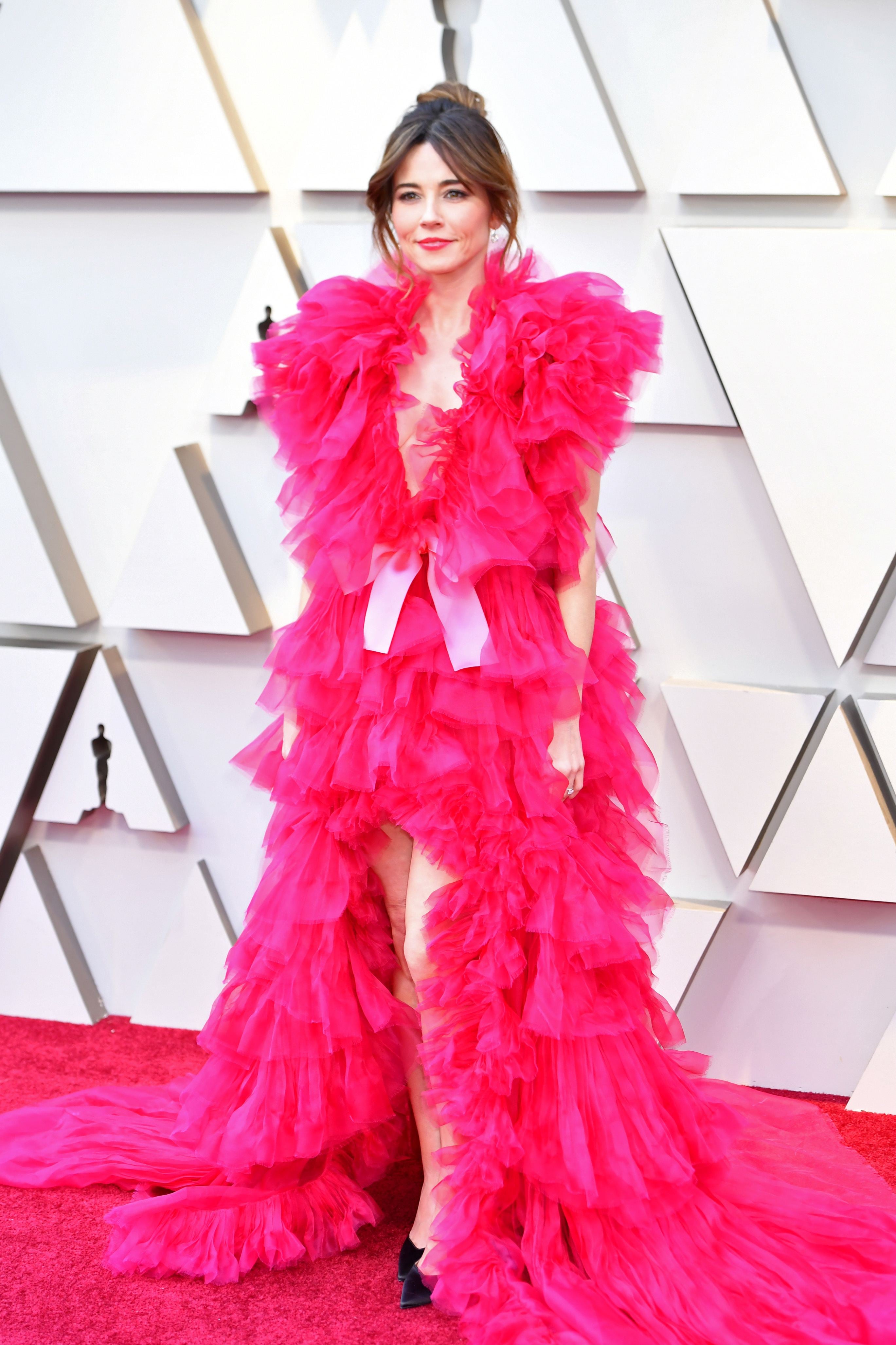Linda Cardellini Pink Dress Oscars 2019 PS Fashion