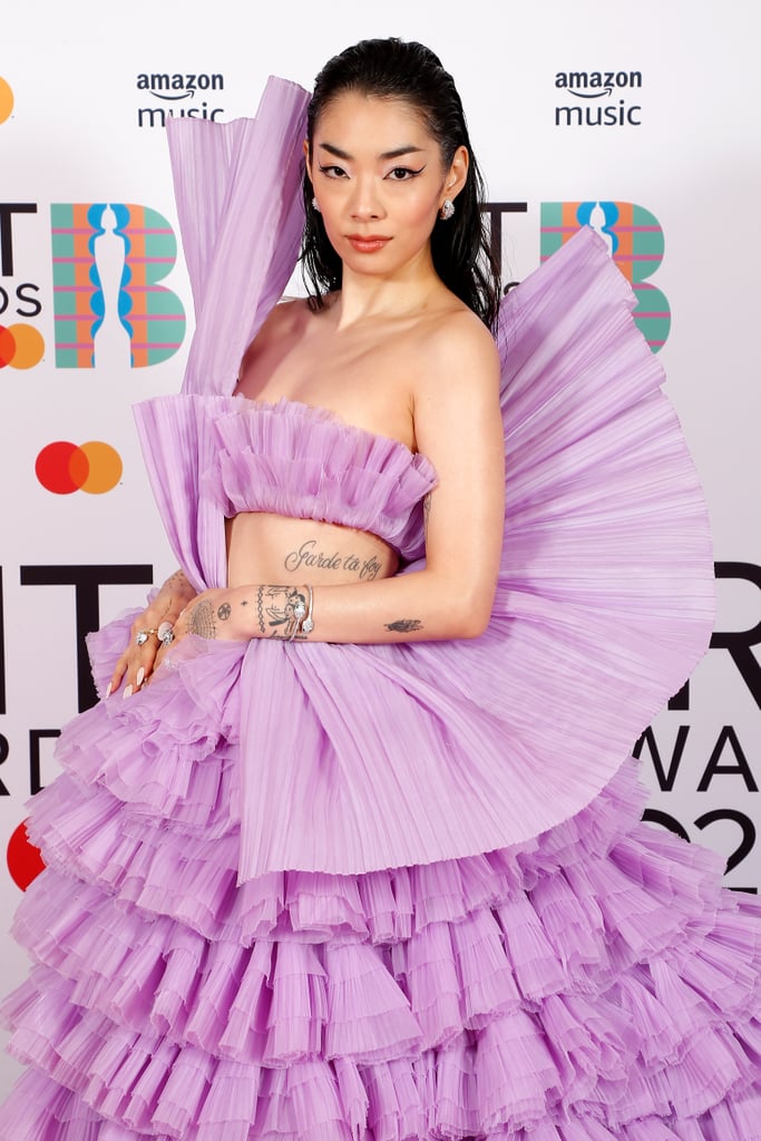 See Rina Sawayamas Purple Dress at the 2021 Brit Awards  POPSUGAR Fashion  UK