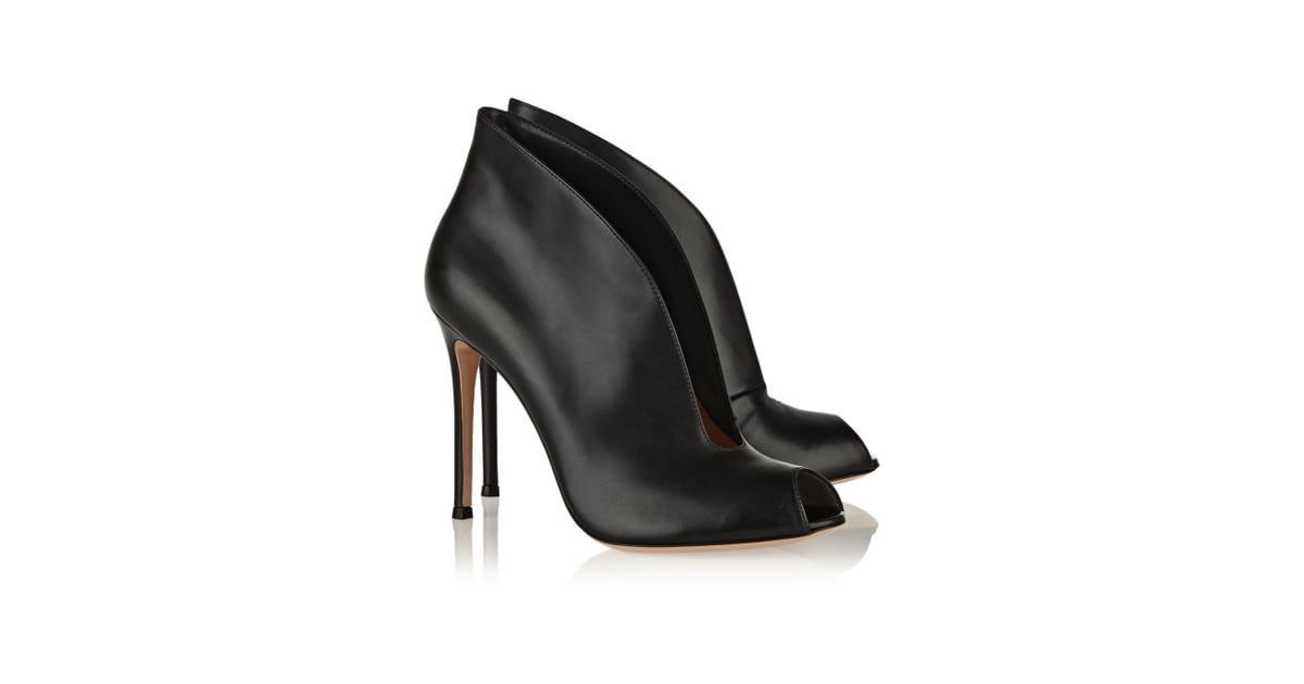 Gianvito Rossi Vamp 105 Leather Ankle Boots | Meghan Markle Black ...