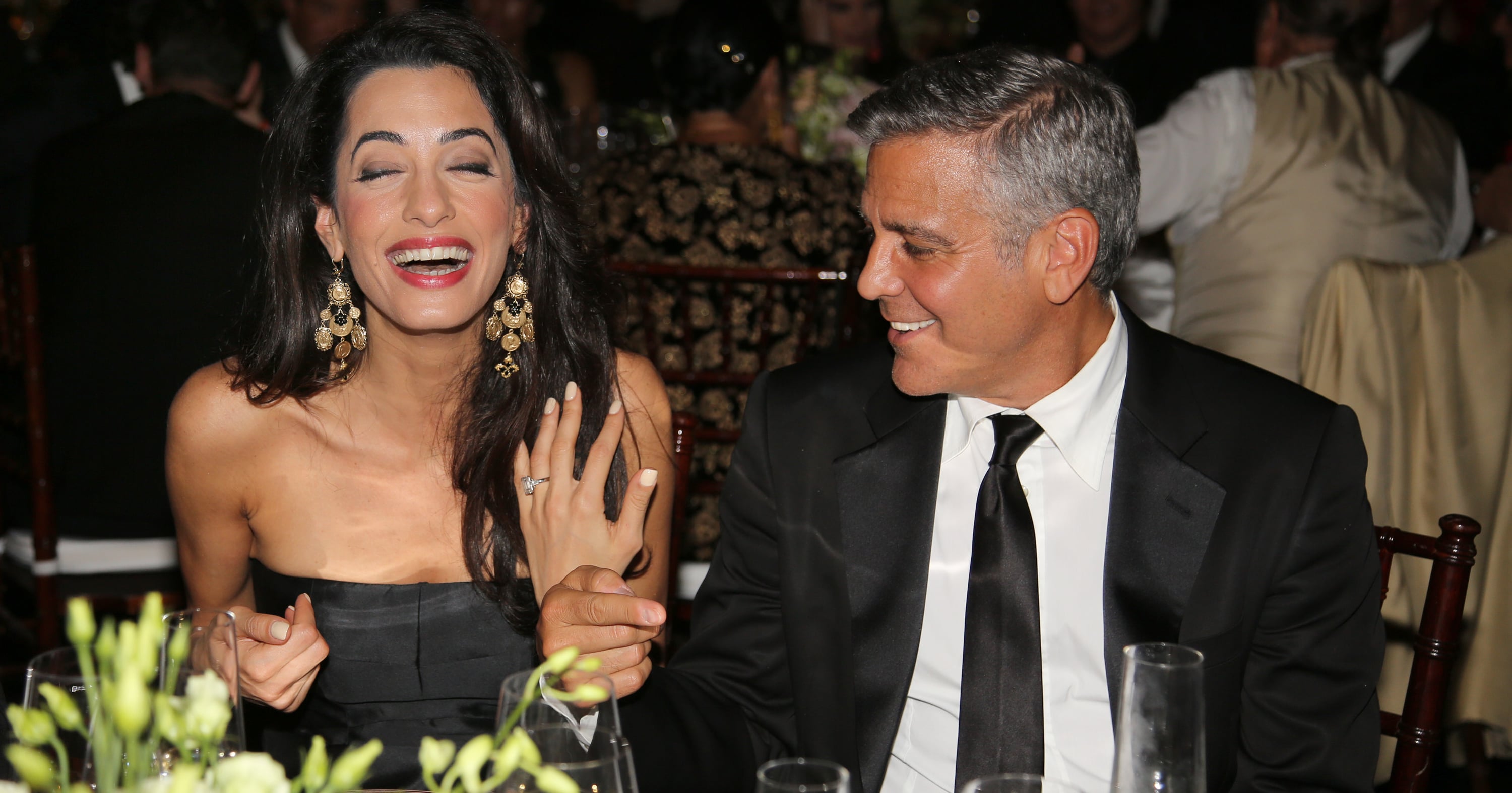 Amal Clooney s Engagement Ring Is a 7 Carat Stunner POPSUGAR Fashion