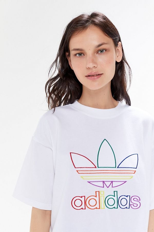 Adidas Pride Rainbow Trefoil Tee | We Would Be So Proud Rock Any of These 26 Pride Pieces Outfitters POPSUGAR Fashion Photo 27