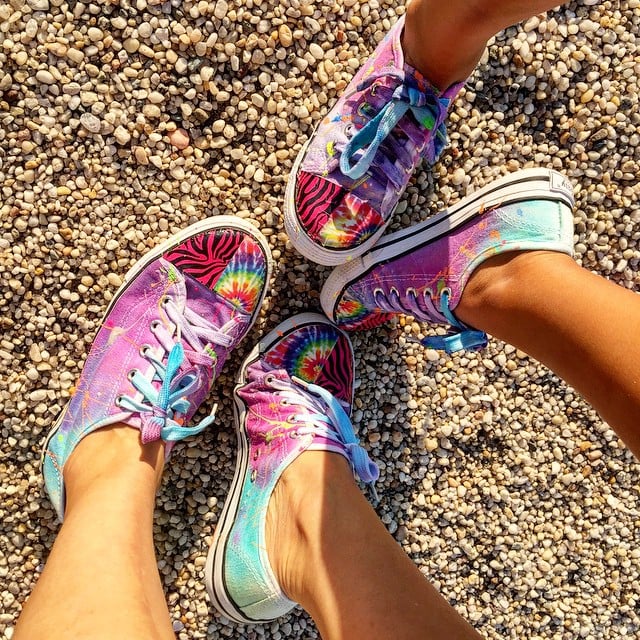 Thalia and Her Daughter DIY Sneakers