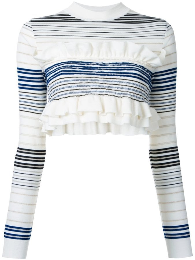 Stella McCartney cropped striped frill jumper