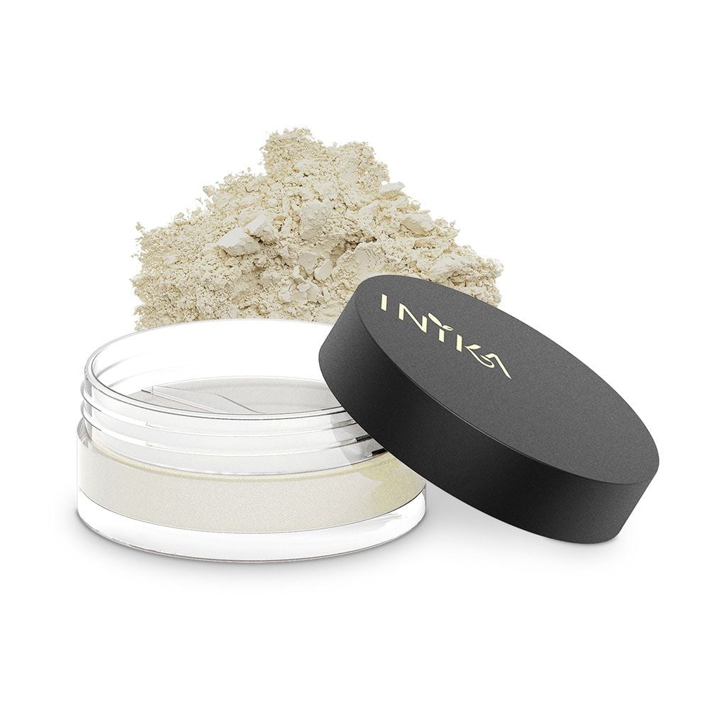 "Finished with Inika's Mineral Mattifying Powder, blended from silica, corn, tapioca and rice powders instead of talc, which face powders have traditionally been based on."
Inika's Mineral Mattifying Powder ($45)
