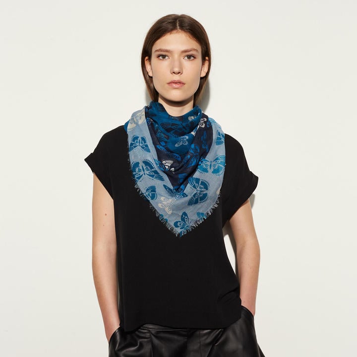 Coach Butterfly Woven Oversized Square Scarf ($195)