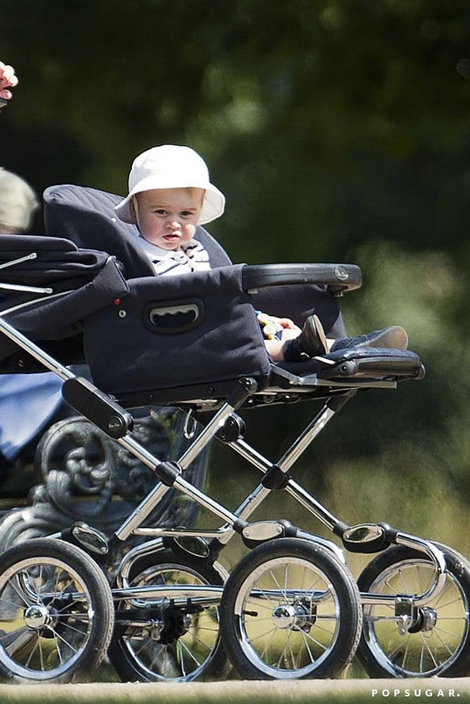 Kate Middleton Pushing Prince George in a Stroller