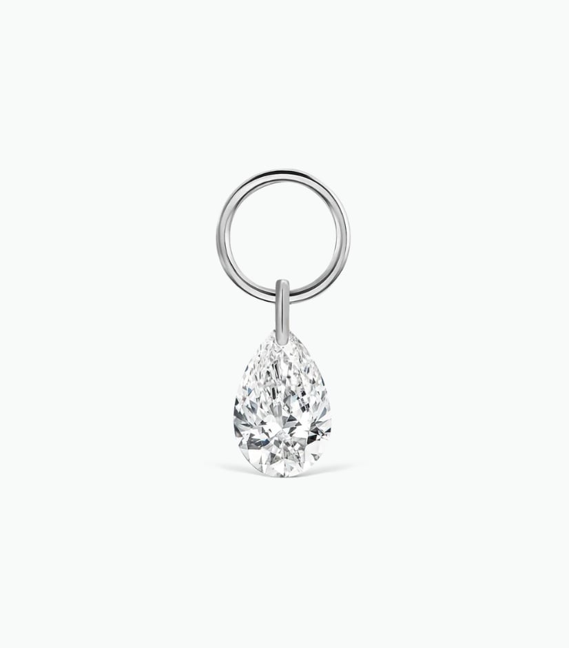 Maria Tash Pear Floating Diamond Charm