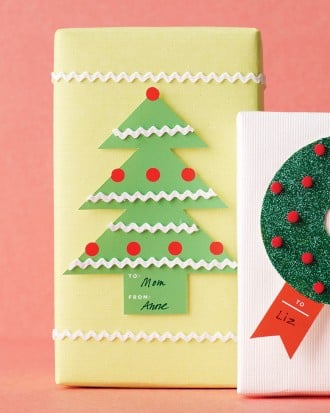 Christmas Tree Rickrack Gift Tags Christmas Tree Rickrack Gift Tags