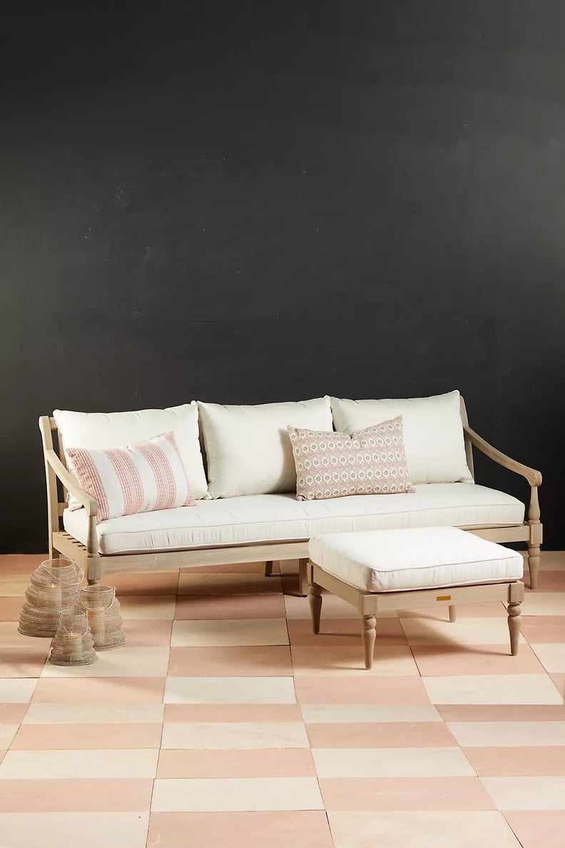 An 18th-Century Inspired Piece: Shoreham Teak Three Seat Sofa