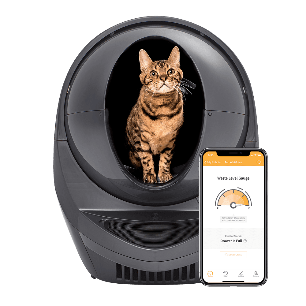 Litter-Robot 3 Connect Self-CleaningWiFi Litter Box in grey