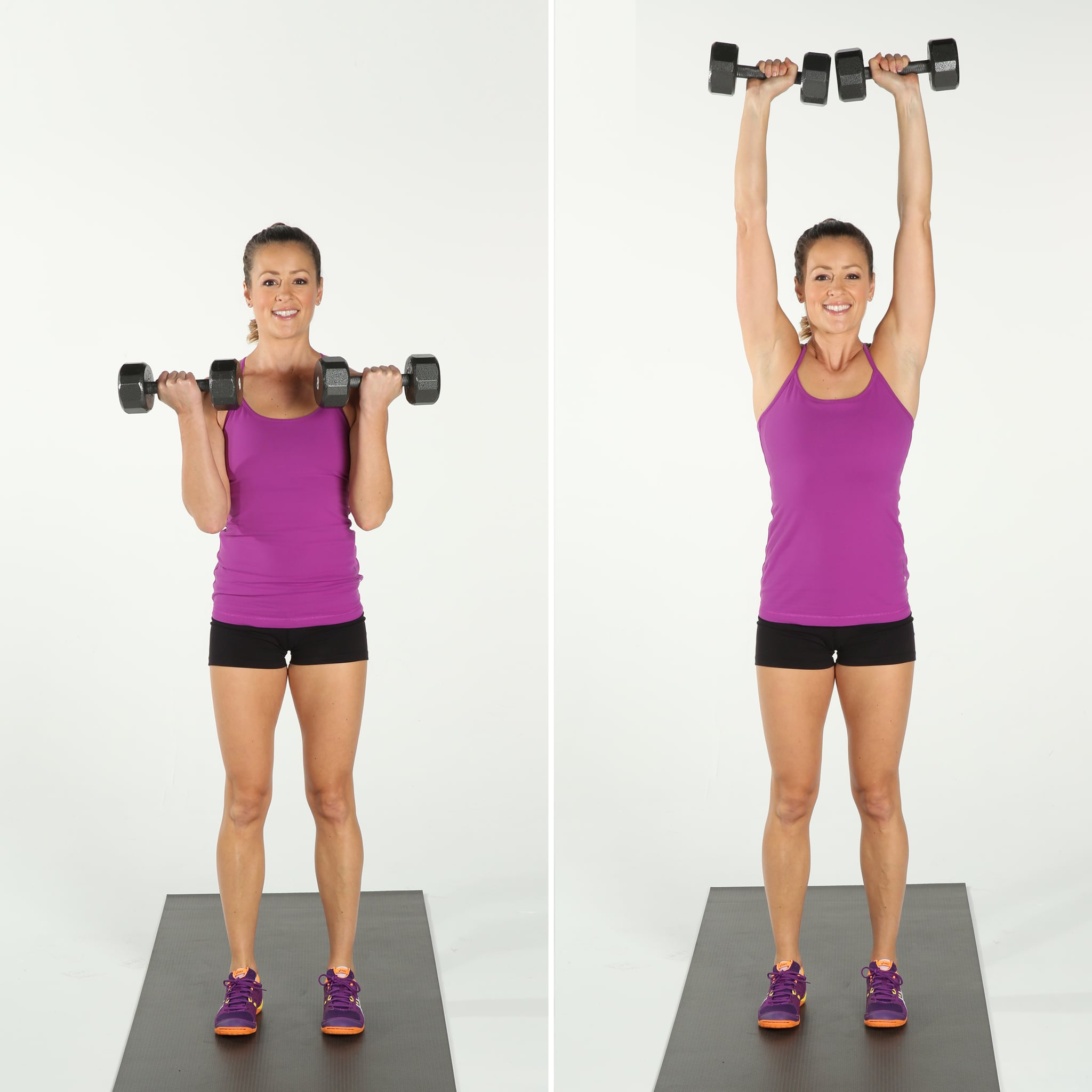 Bicep Curl and Overhead Press | 12 Dumbbell Exercises For Strong ...