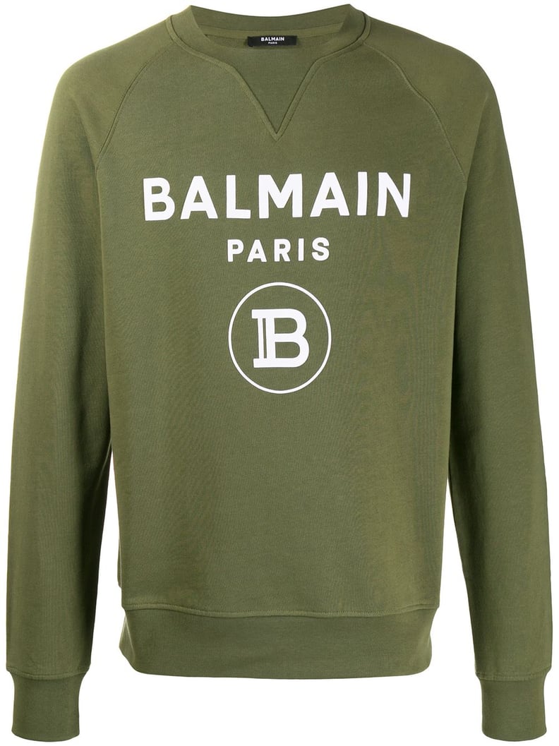 Balmain Logo Print Sweatshirt