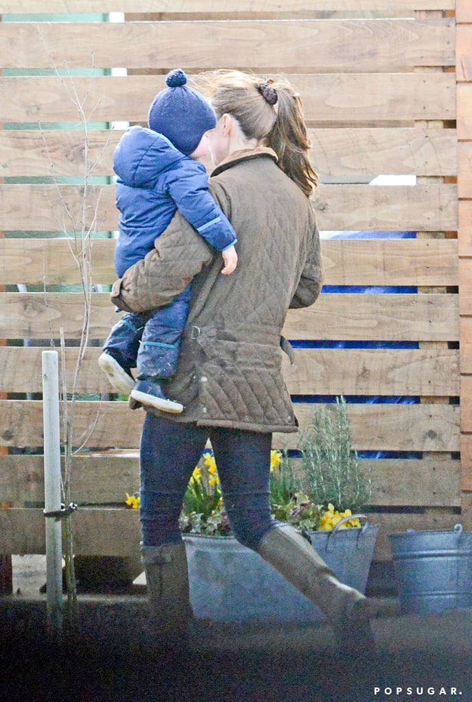 Kate Middleton and Prince George at the Petting Zoo Pictures