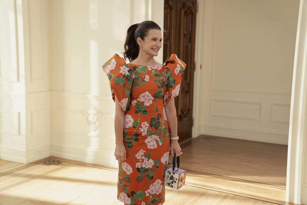 Charlotte York's Floral Print Sheath in "And Just Like That" Season 2, Episode 9