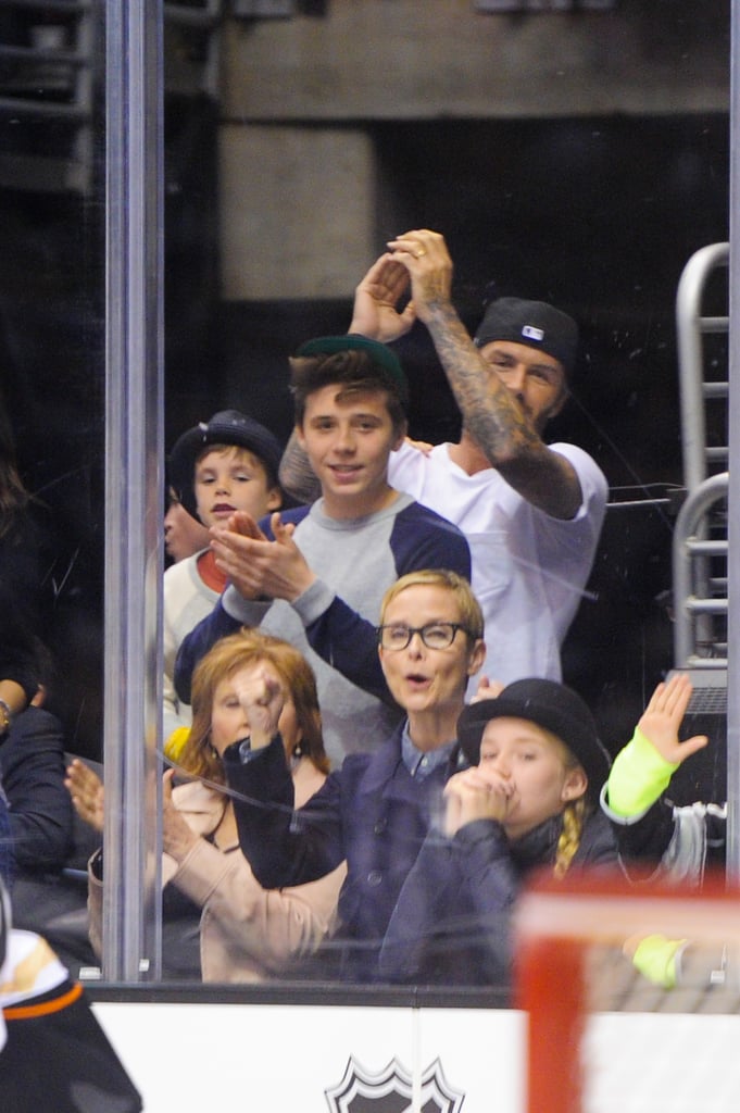 The Beckhams at the LA Kings Game 2014