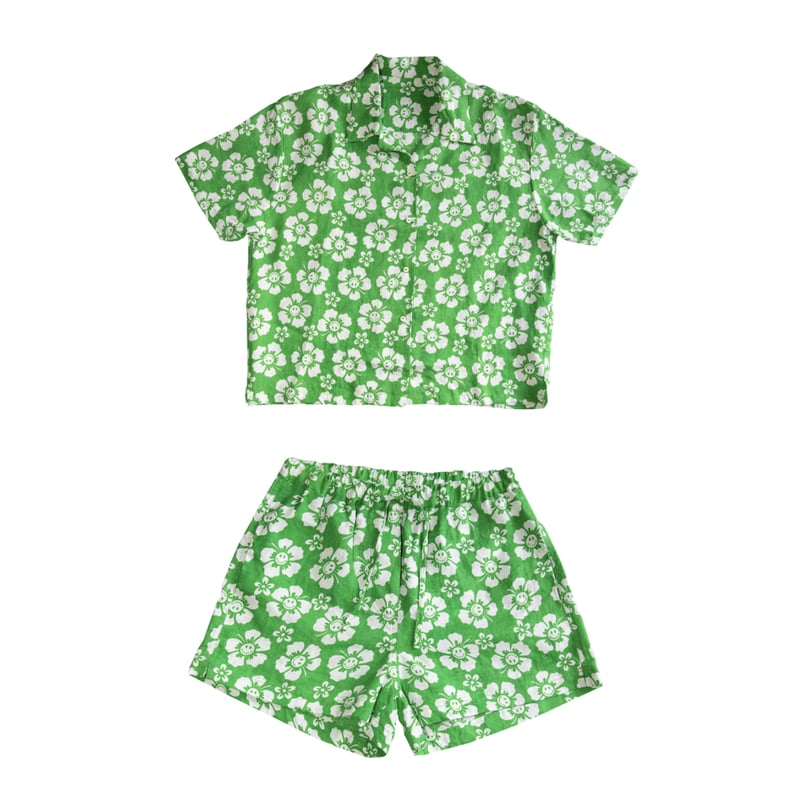 Holiday the Label Pyjama Short Set in Happy Hawaii Lime