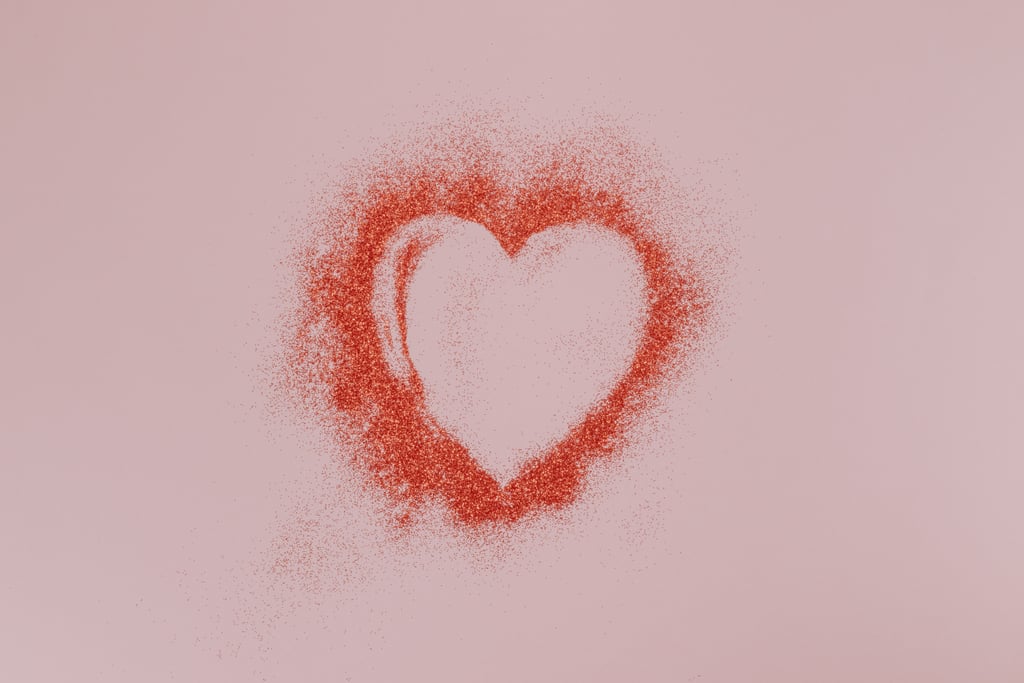 Glitter Heart Zoom Background