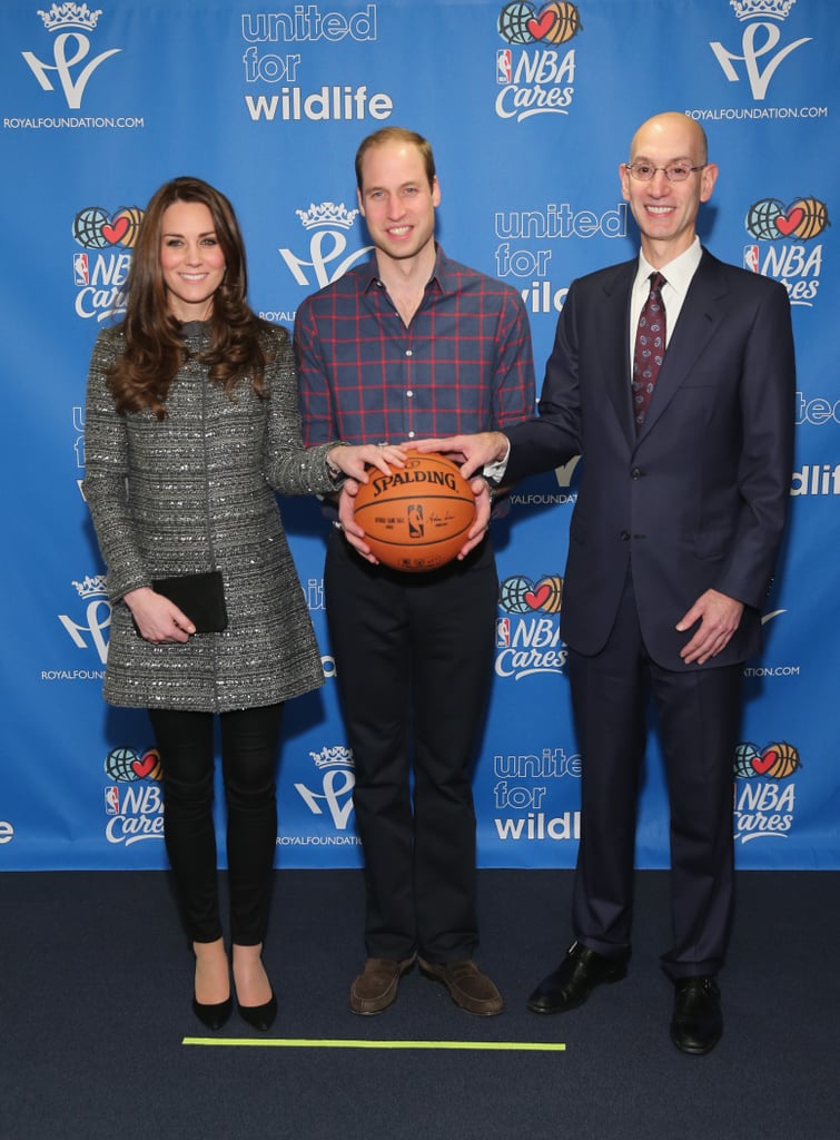 Prince William and Kate Middleton at Brooklyn Nets Game
