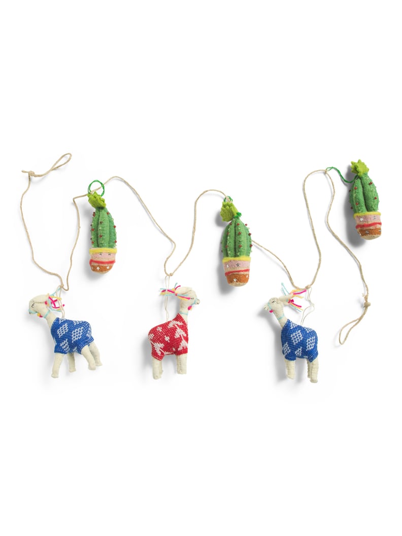 Boxed Llama and Cactus Garland