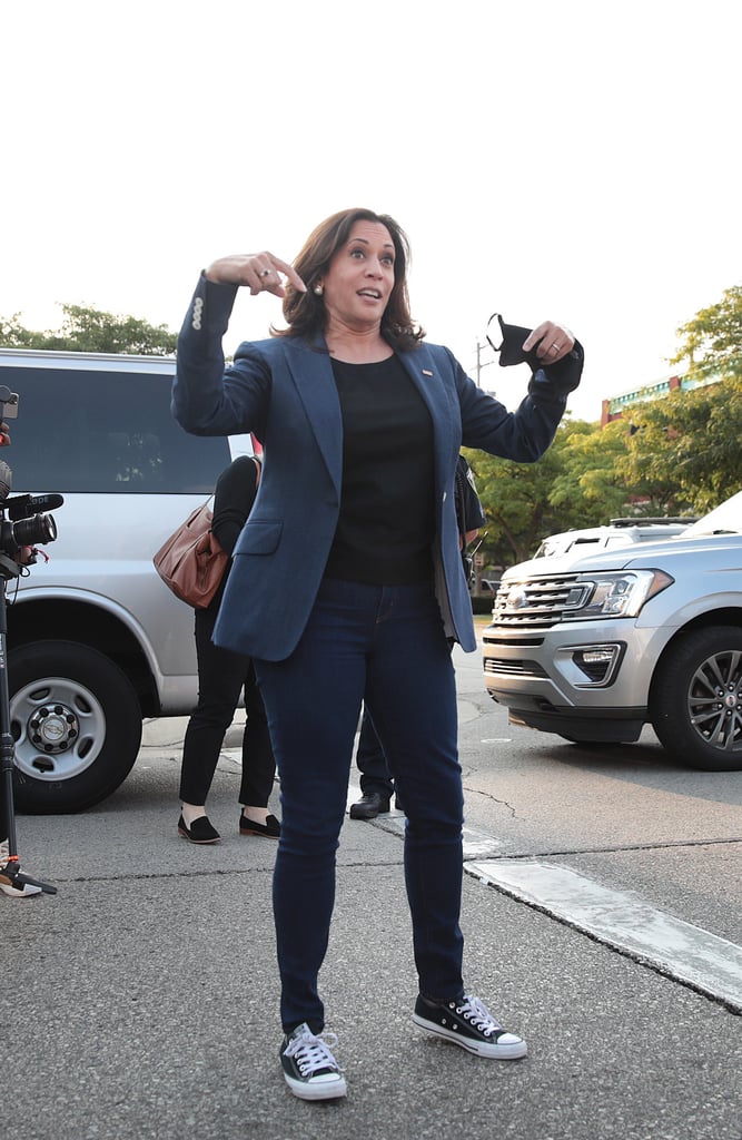 Kamala Harris Wears Black Converse While Campaigning