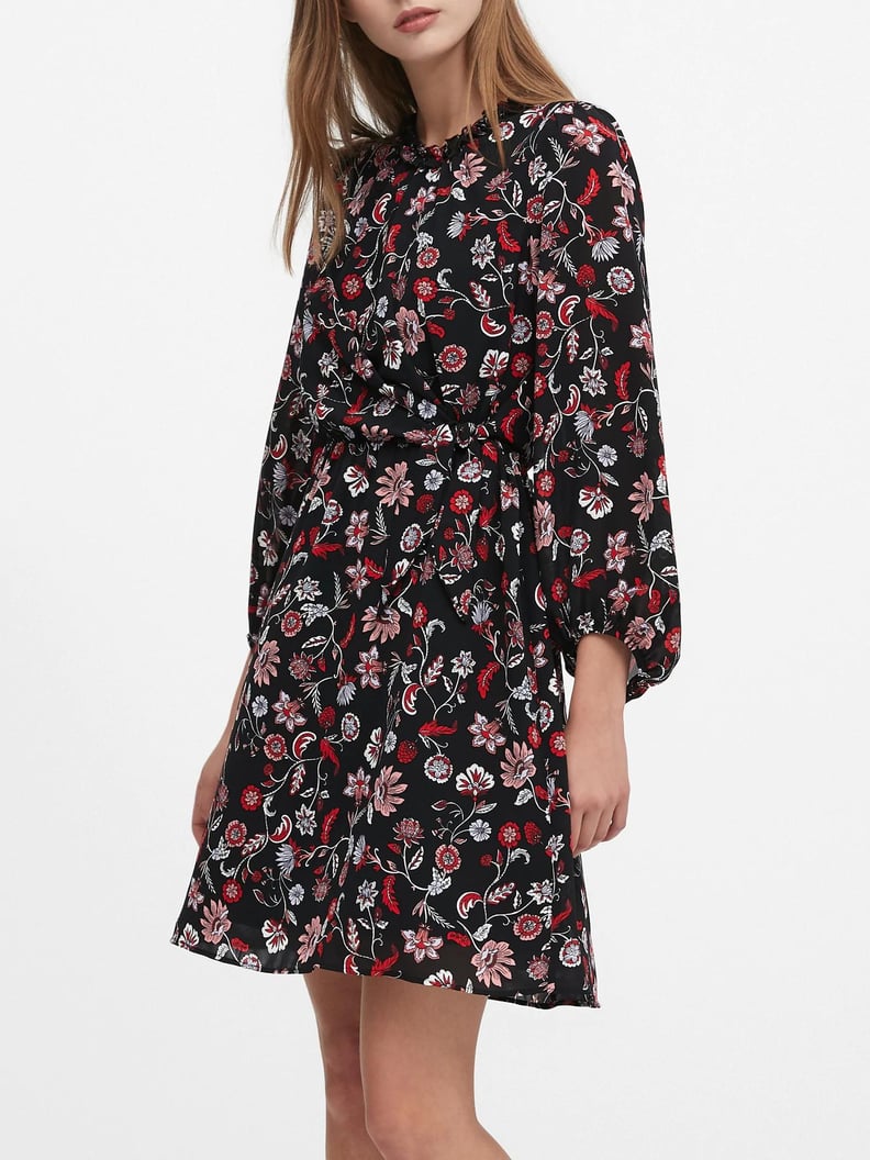 Print Tie-Waist Mini Dress