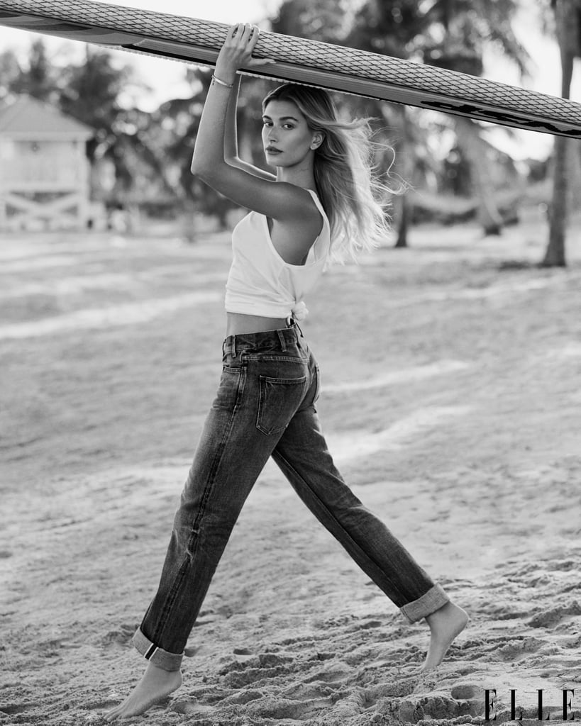 Hailey Bieber in Elle's March 2020 Issue