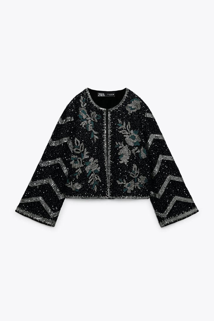 Zara Embroidered Jacket Ashley Park and Lily Collins Tease an