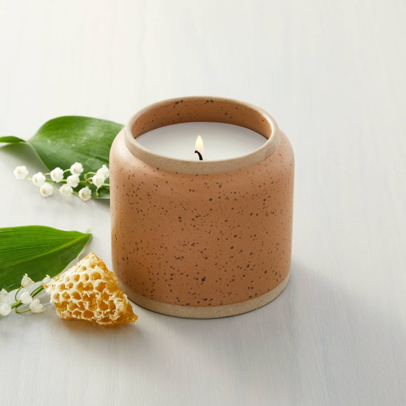 A Warm, Sweet Scent: Hearth & Hand With Magnolia Salted Honey Speckled Ceramic Candle