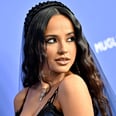 Becky G Celebrates Her 26th Birthday in a Sheer Dress and Black Wedding Veil