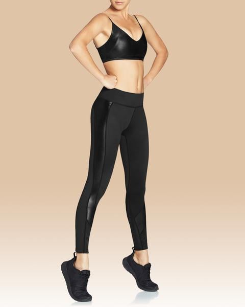 Vie Active Mia Bralette, Black Oil Slick