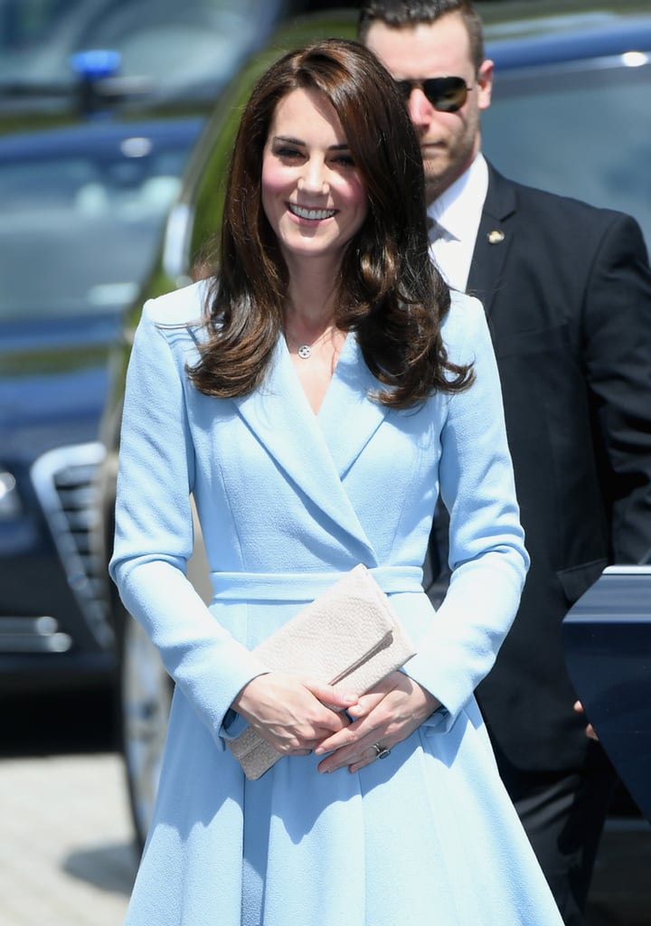 Kate Middleton Wears Blue Emilia Wickstead Coat
