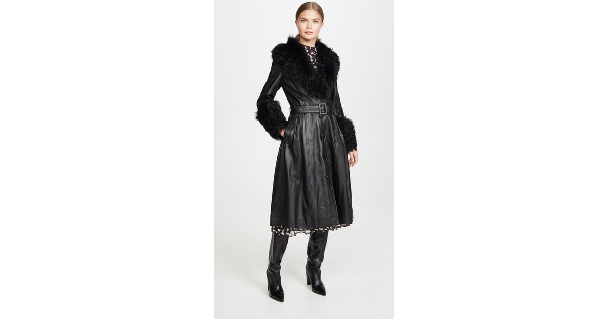 Saks Potts Foxy Shearling Belted Coat | The Best Statement Coats in ...