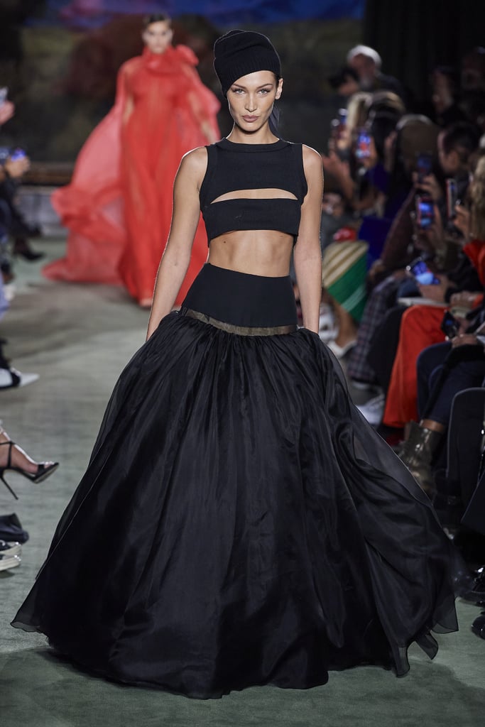 Bella Hadid on the Brandon Maxwell Fall 2020 Runway at New York Fashion Week