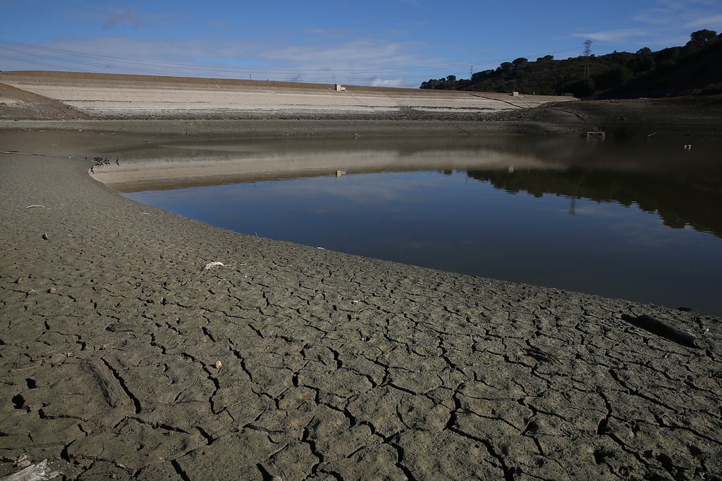 Cupertino's Stevens Creek Reservoir has dangerously low water levels.