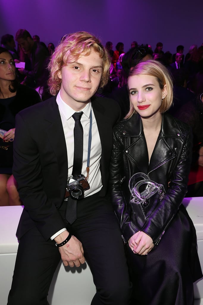 Emma and Evan sat front row at Paris Fashion Week back in February 2014.