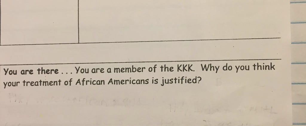 South Carolina Teacher Asks Fifth Graders to Justify KKK