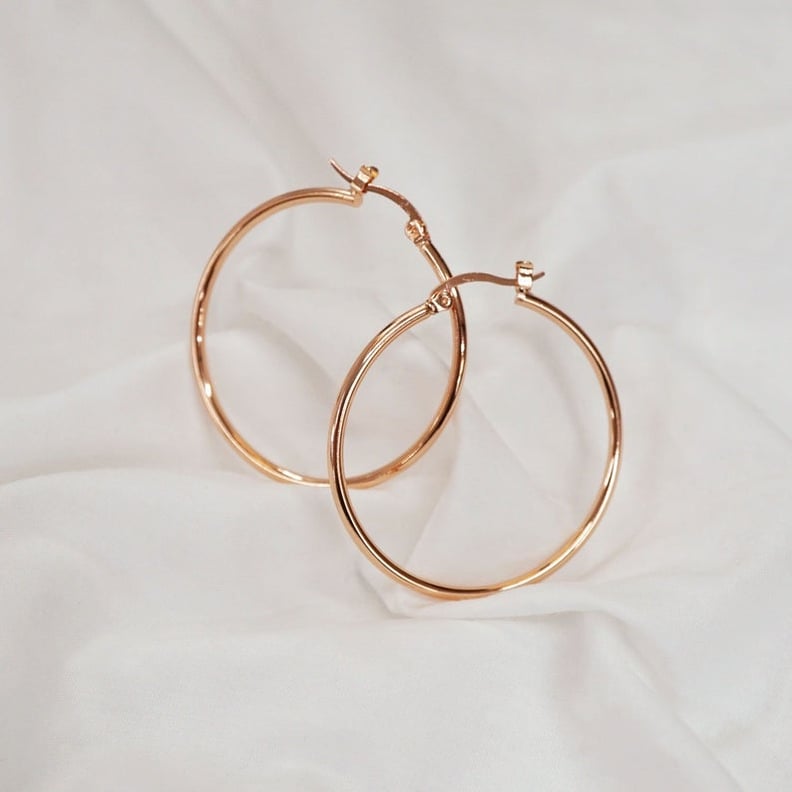 18K Hoop Earrings