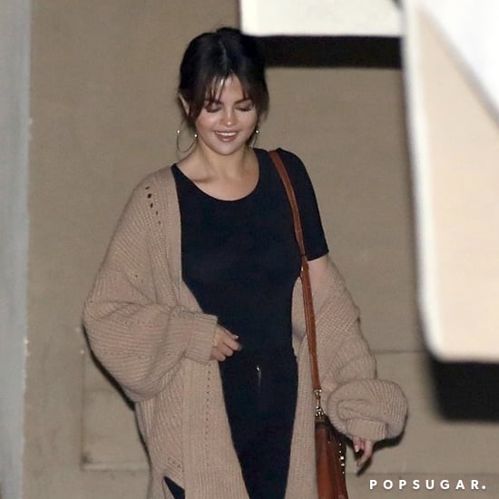 Selena Gomez's Black Ankle Boots With Chains