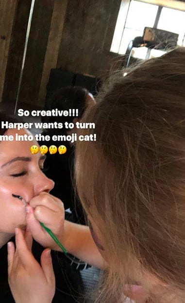 Harper Does Victoria and David Beckham's Makeup