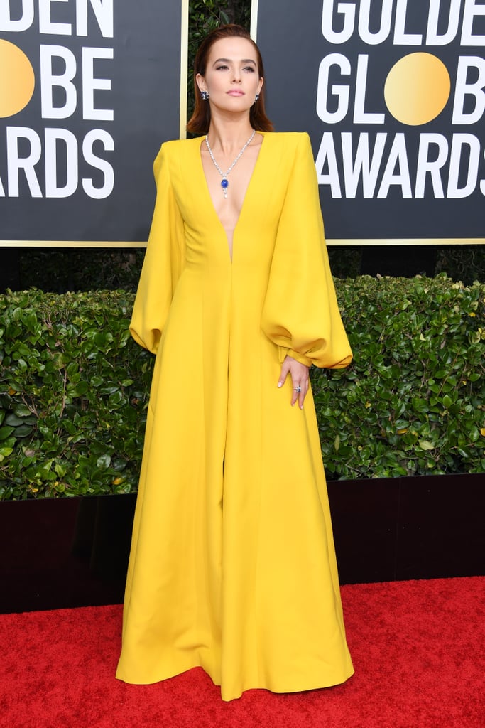 Zoey Deutch Stunned in a Fendi Jumpsuit at the Golden Globes