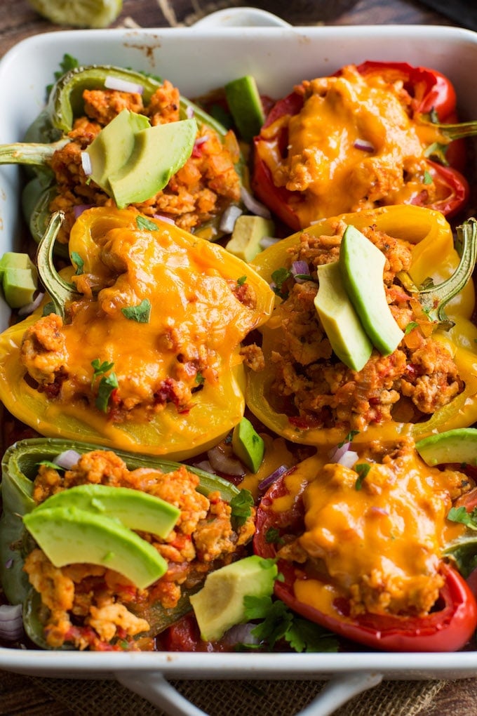 Paleo-Friendly Taco-Stuffed Peppers