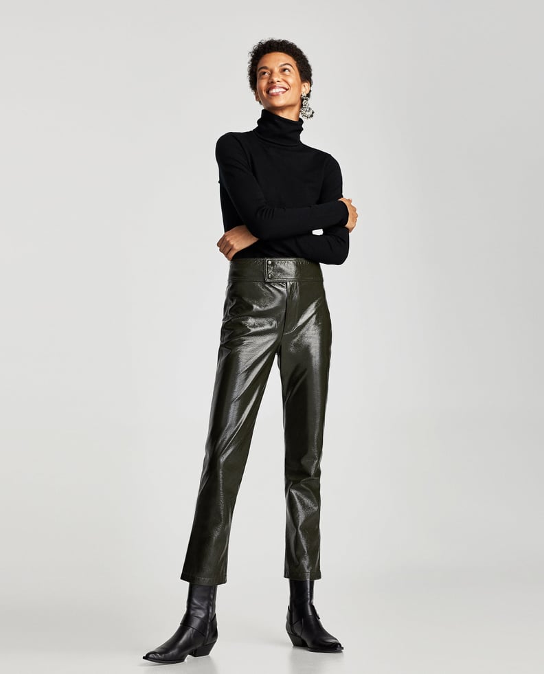 Zara Faux Leather Pants  15 Ways to Wear Leather Pants Like a