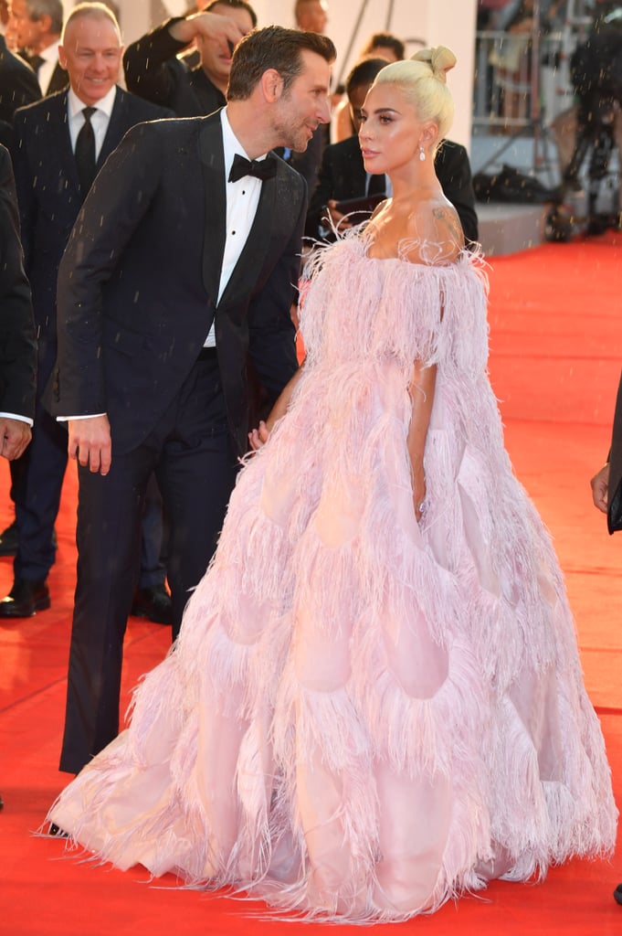 Lady Gaga Pink Valentino Dress at Venice Film Festival