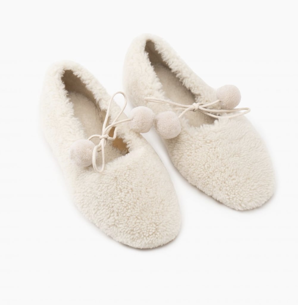 Sleeper Lulu Shearling Slippers in Cream