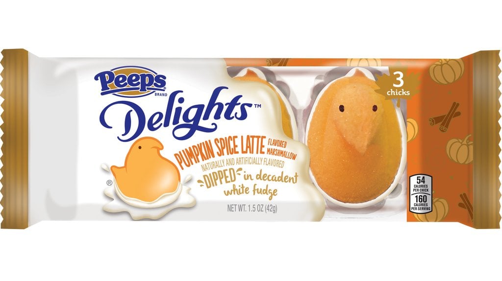 Peeps Delights Pumpkin Spice Latte Flavored Marshmallow Dipped in White Fudge ($2)