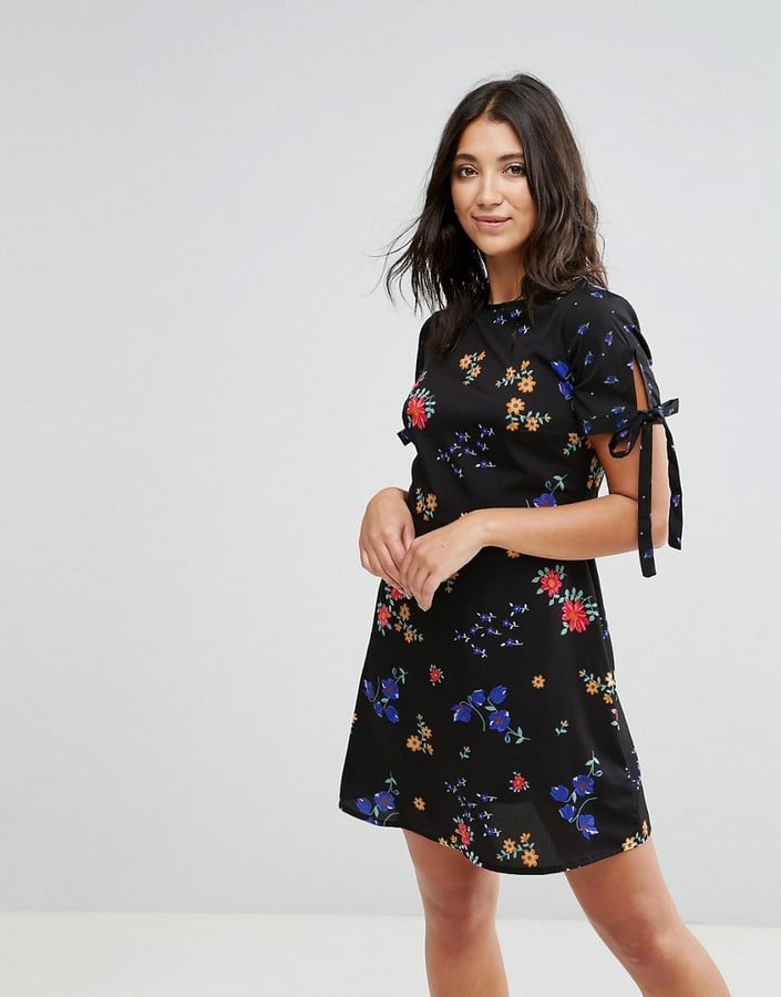 Influence Tie Sleeve Floral Dress