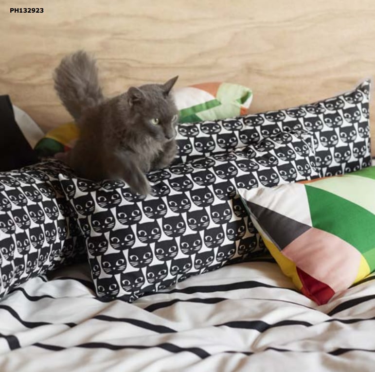 This cat-inspired pillow ($4) is too cute . . . and surprisingly chic?