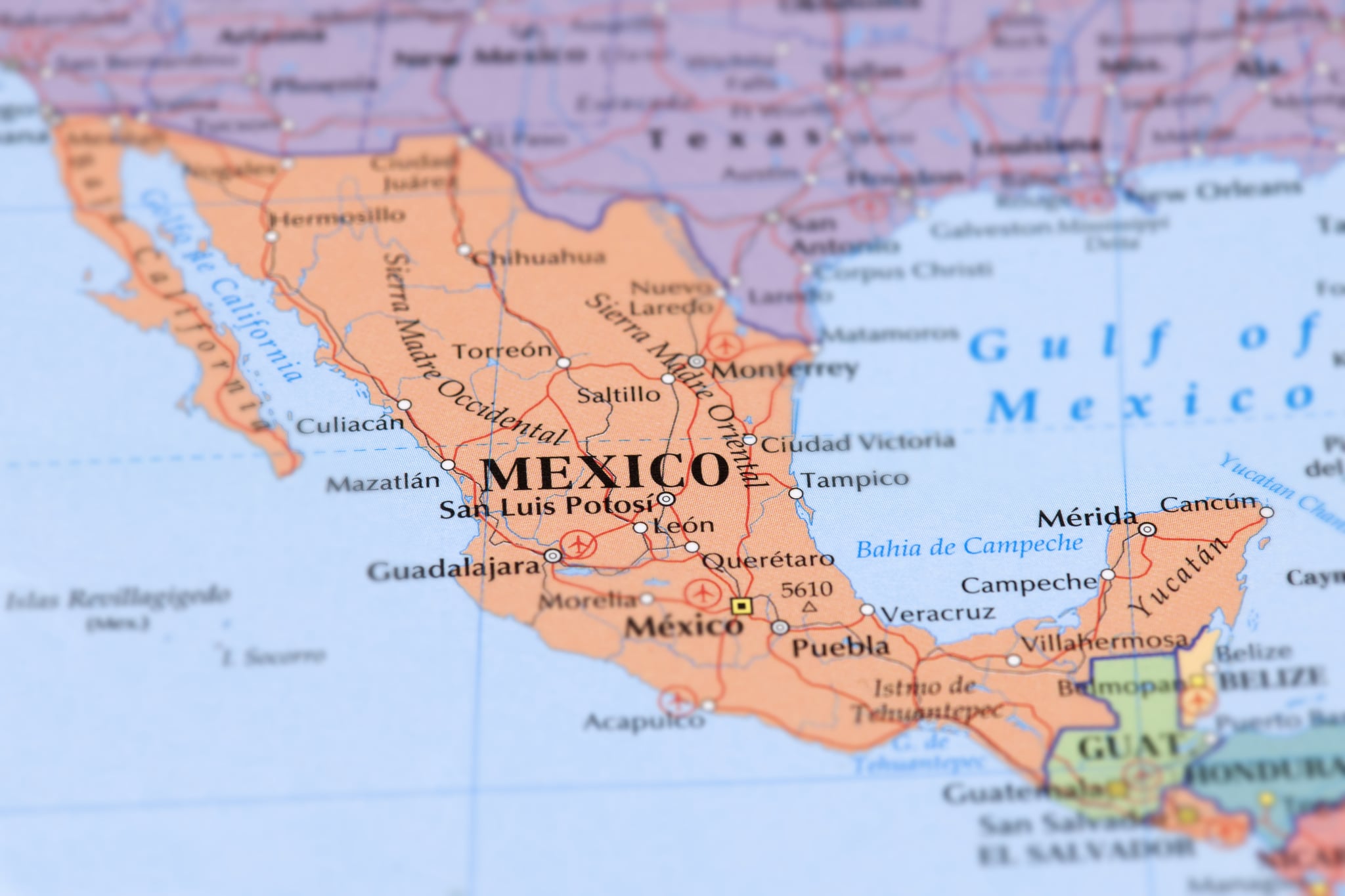 Map of Mexico.